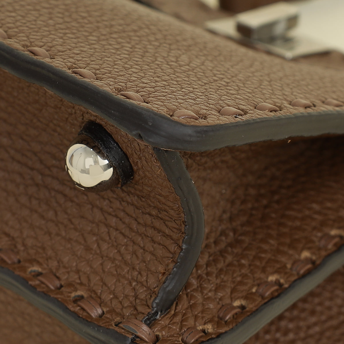 Fendi Brown Selleria Peekaboo ISeeU Petite Bag