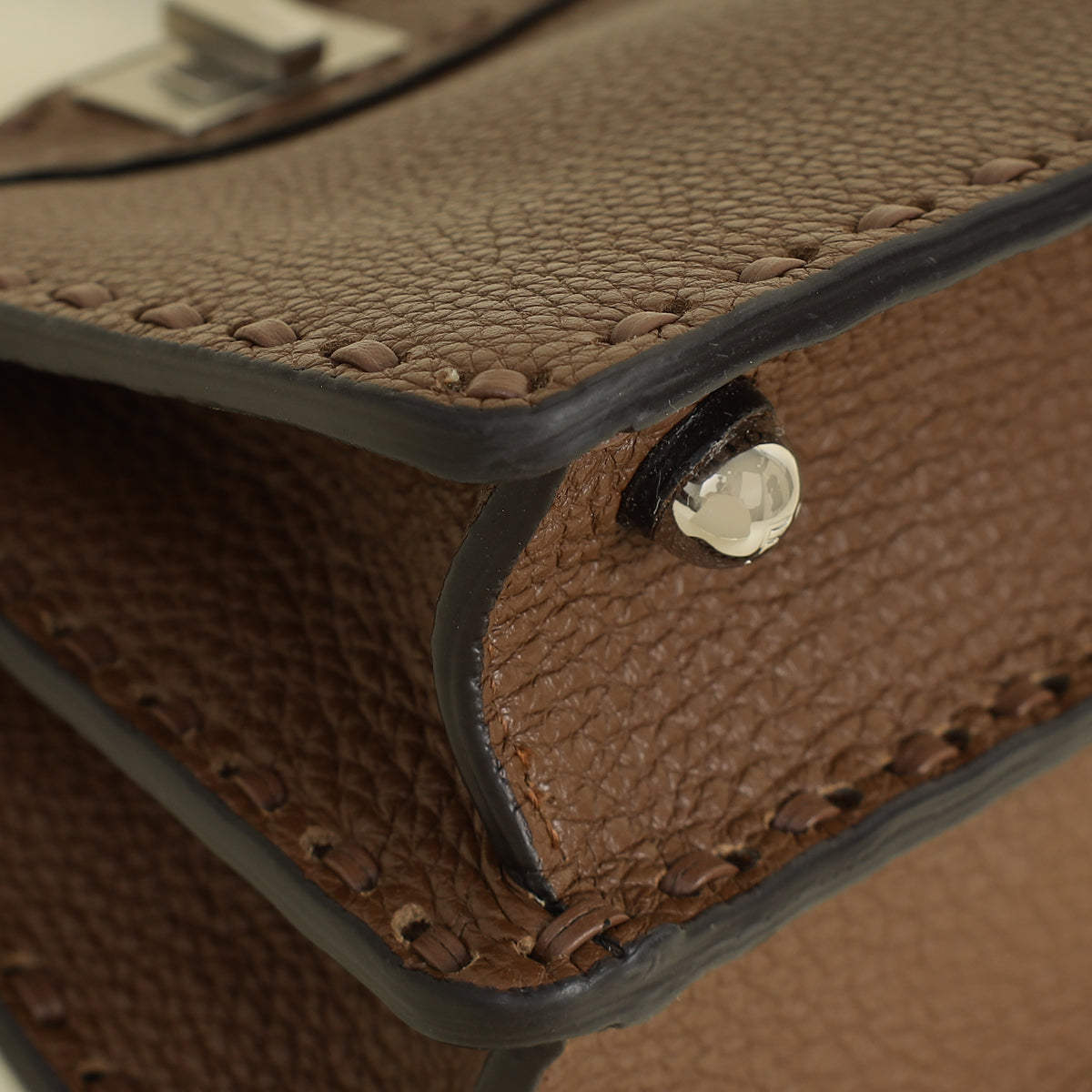 Fendi Brown Selleria Peekaboo ISeeU Petite Bag