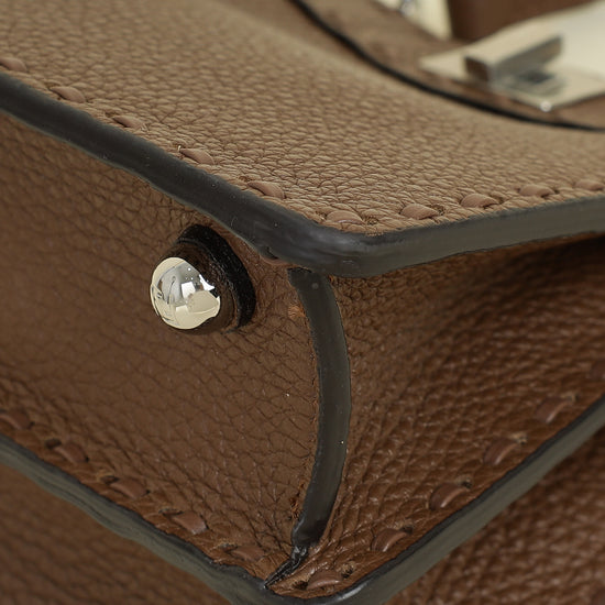 Fendi Brown Selleria Peekaboo ISeeU Petite Bag