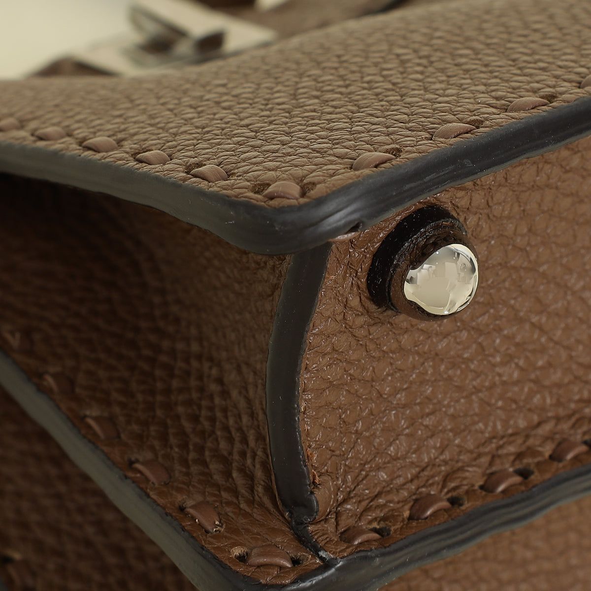 Fendi Brown Selleria Peekaboo ISeeU Petite Bag