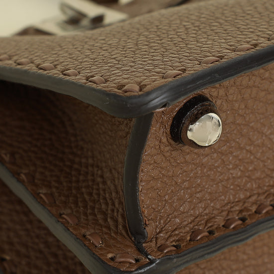 Fendi Brown Selleria Peekaboo ISeeU Petite Bag