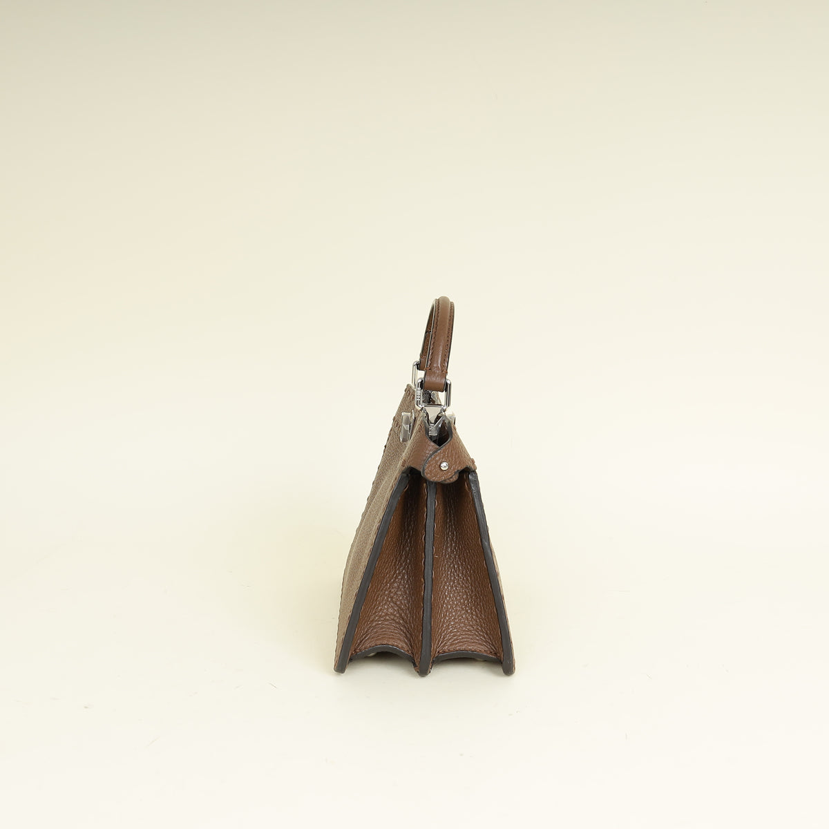 Fendi Brown Selleria Peekaboo ISeeU Petite Bag