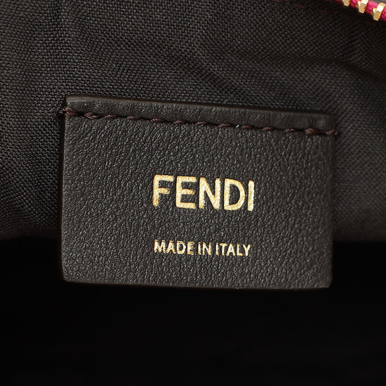 Fendi Hot Pink Vitello Grace Fendigraphy Hobo Medium Bag-Fendi-THE CLOSET