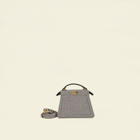 Fendi Tricolor Petite Peekaboo ISeeU Wool Bag