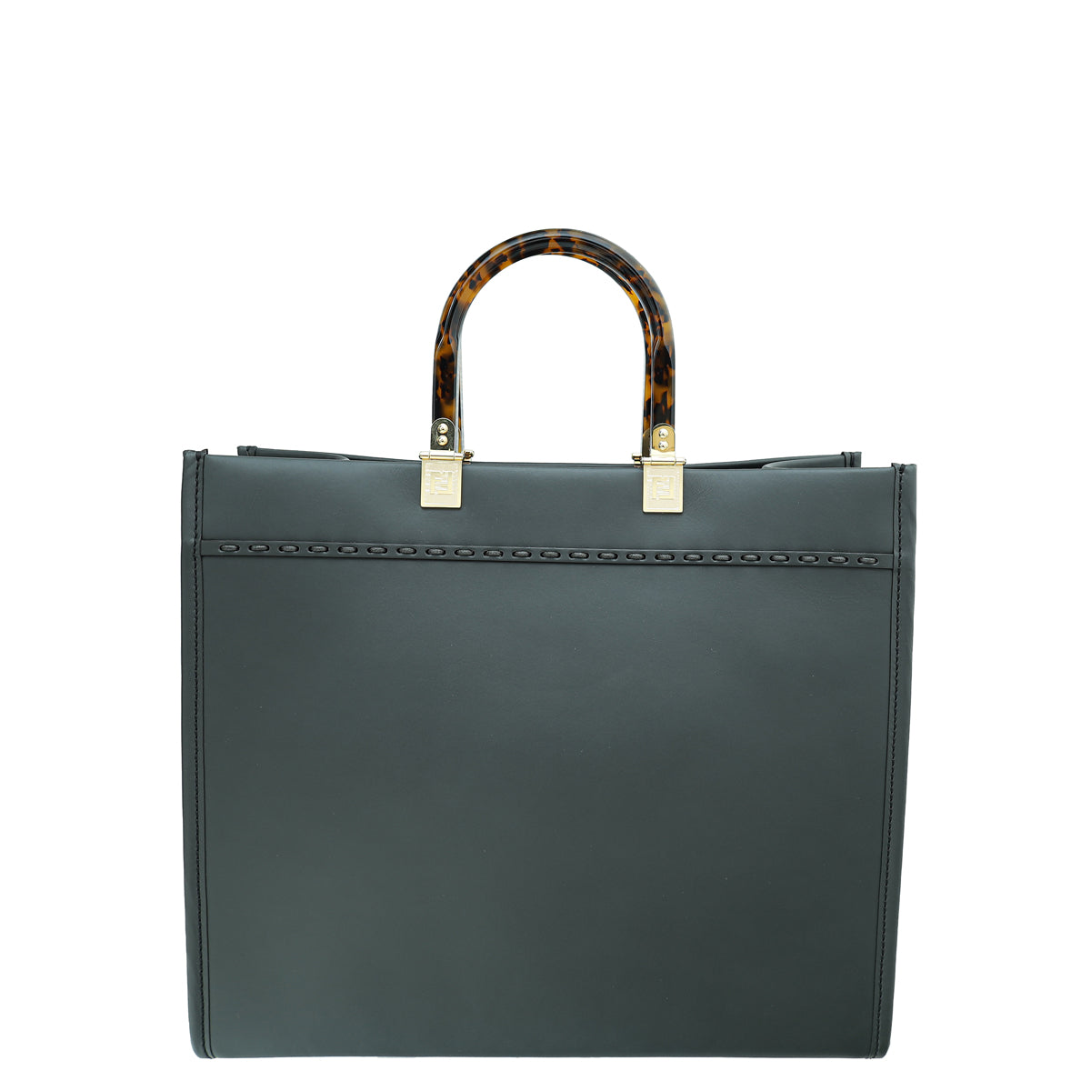 Fendi Dark Grey Sunshine and Elaphe Medium Bag-Fendi-THE CLOSET