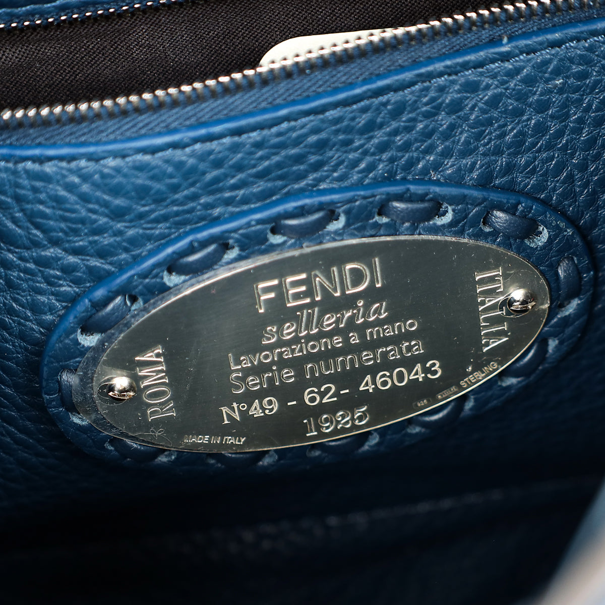 Fendi Dark Teal Selleria Mini Peekaboo Bag-Fendi-THE CLOSET