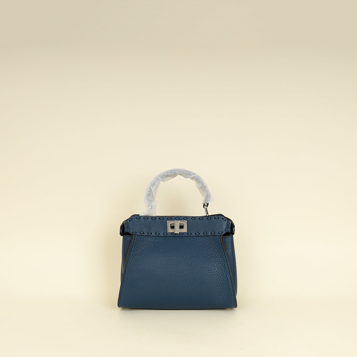 Fendi Dark Teal Selleria Mini Peekaboo Bag-Fendi-THE CLOSET