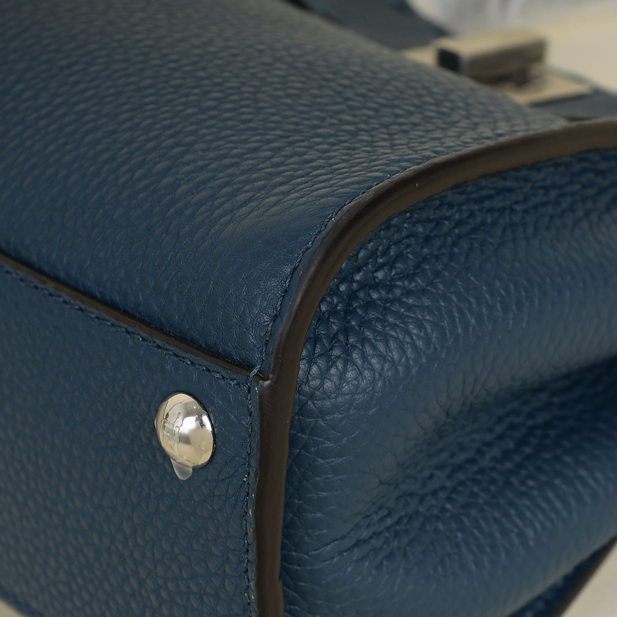 Fendi Dark Teal Selleria Mini Peekaboo Bag-Fendi-THE CLOSET