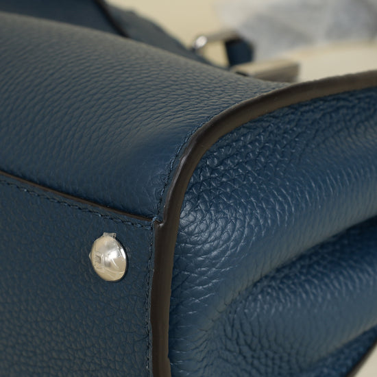 Fendi Dark Teal Selleria Mini Peekaboo Bag-Fendi-THE CLOSET