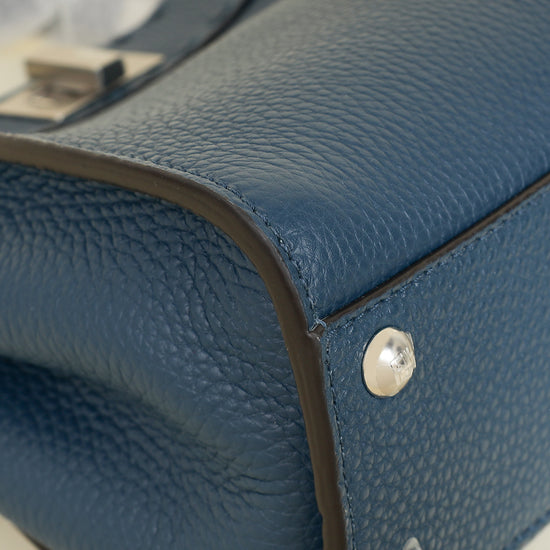 Fendi Dark Teal Selleria Mini Peekaboo Bag-Fendi-THE CLOSET