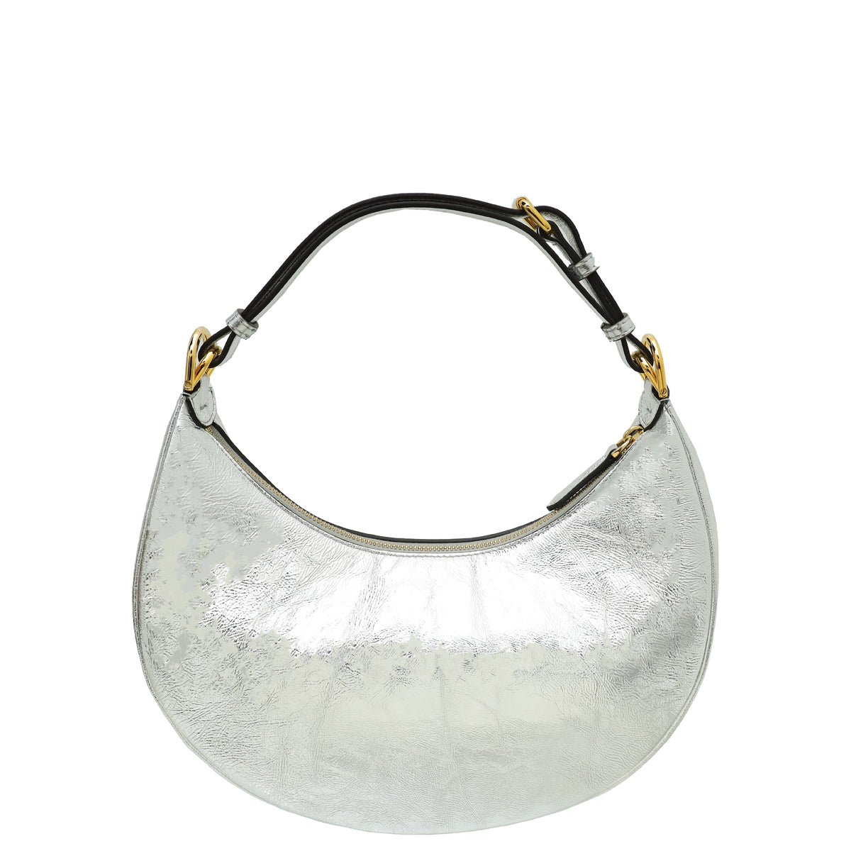 Fendi Silver Fendigraphy Metallic Small Bag-Fendi-THE CLOSET