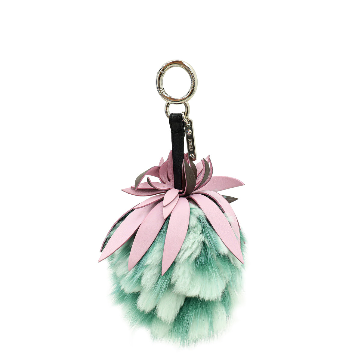 Fendi Tricolor Pineapple Fur Leather Bag Charm-Fendi-THE CLOSET