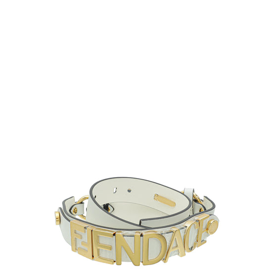 Fendi White X Versace Fendace Belt 30