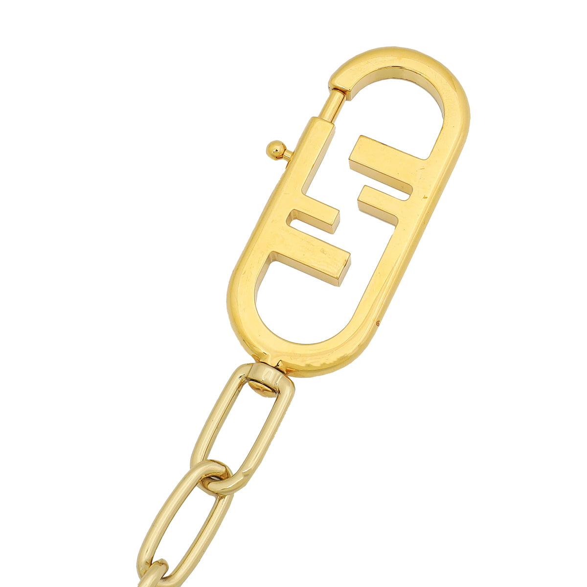 Fendi Gold FF Chain Links Shoulder Strap