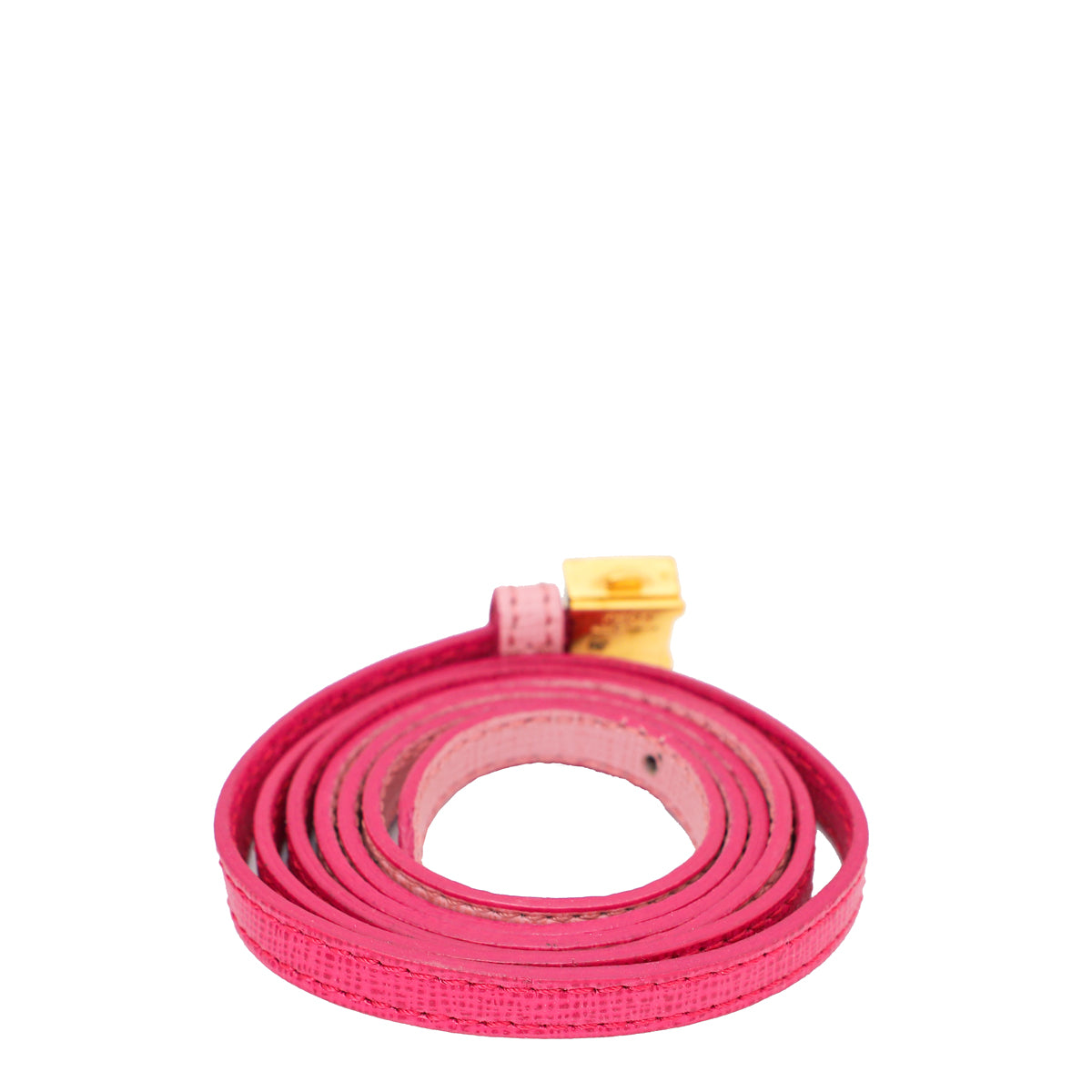 Fendi Pink FF Multi Wrap Leather Bracelet-Fendi-THE CLOSET