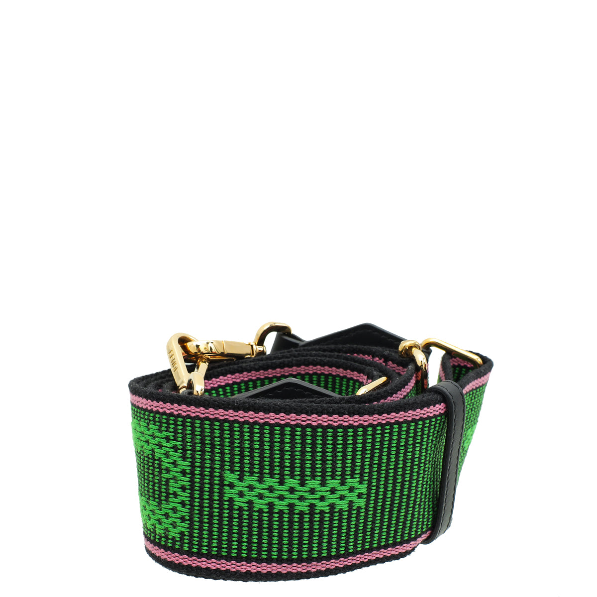 Fendi Green Multicolor Strap You Jacquard Adjustable Shoulder Bag Strap