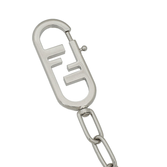 Fendi Silver FF Chain Links Shoulder Strap