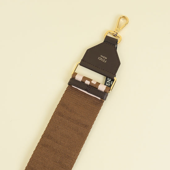 Fendi Bicolor Strap You FF Jacquard Webbing Bag Strap
