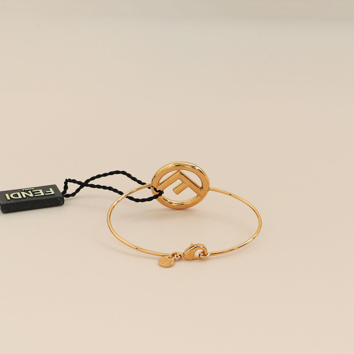 Fendi Gol F Is Logo Narrow Small Bangle