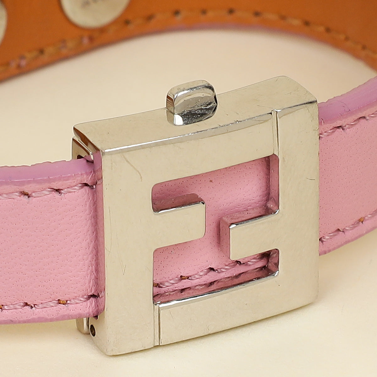 Fendi Bicolor Vitello Elite FF Reversible Bracelet-Fendi-THE CLOSET