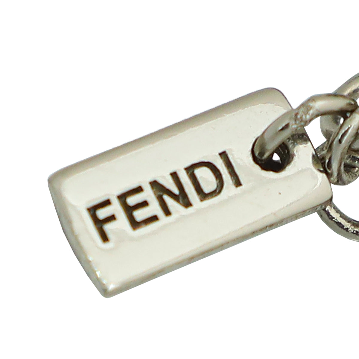 Fendi Silver Finish Baguette Medium Bracelet
