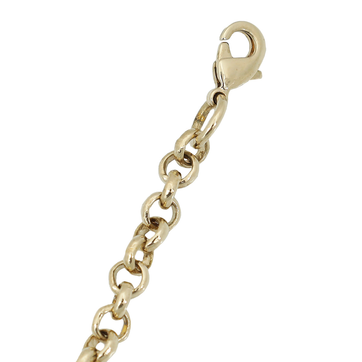 Fendi Gold FF Identification Charm Chain Bracelet