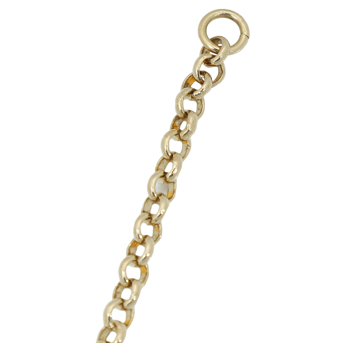 Fendi Gold FF Identification Charm Chain Bracelet