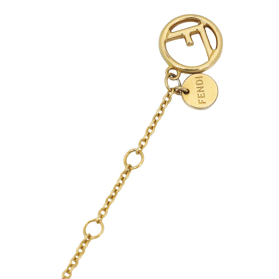 Fendi Gold F is Fendi Bracelet W/ Crystal