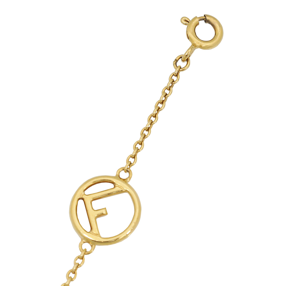 Fendi Gold F is Fendi Bracelet W/ Crystal