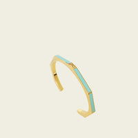 Fendi Turquoise Baguette Open Cuff Bracelet