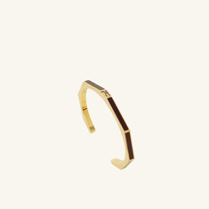 Fendi Burgundy FF Baguette Enamel Bangle
