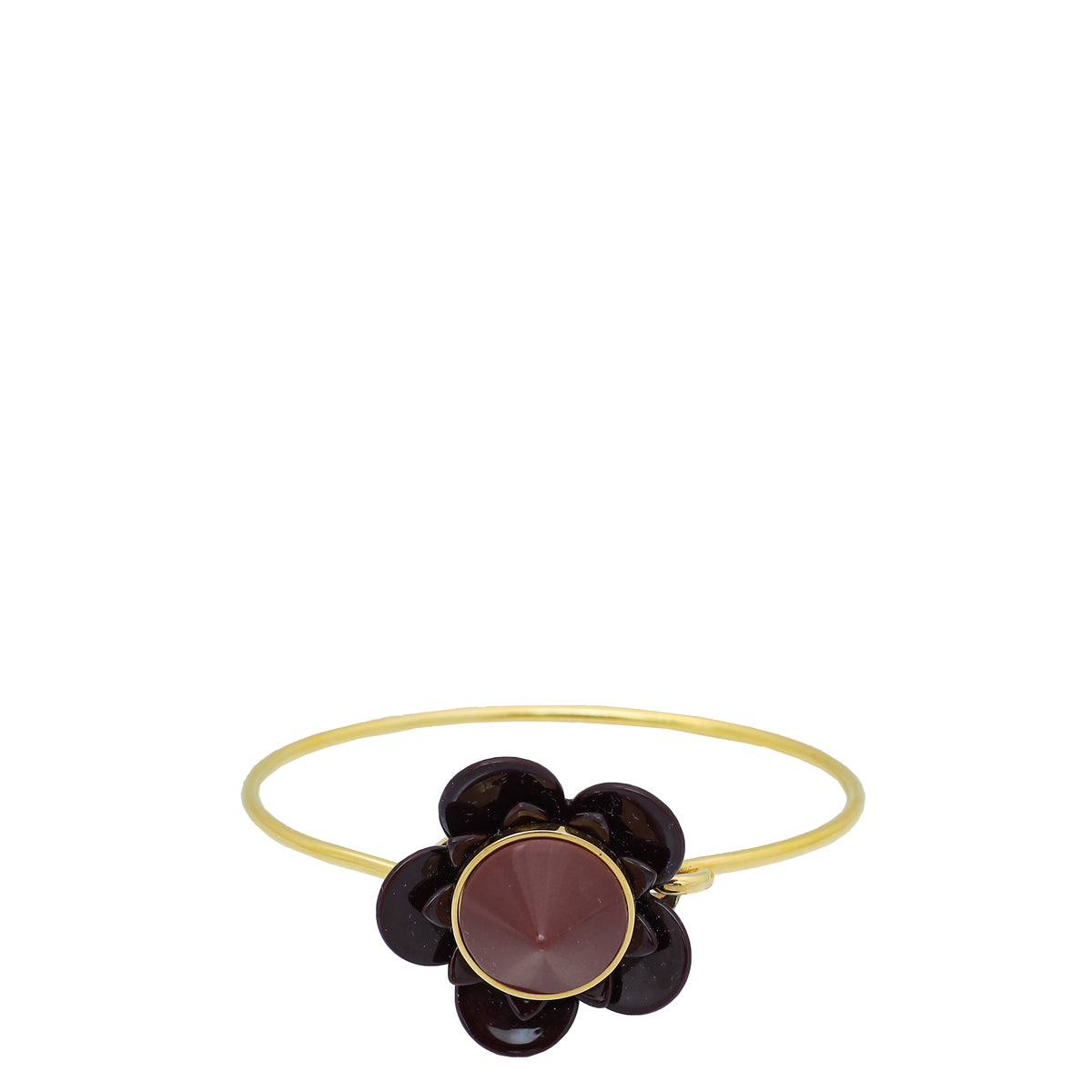 Fendi Burgundy Flower LargeBracelet-Fendi-THE CLOSET