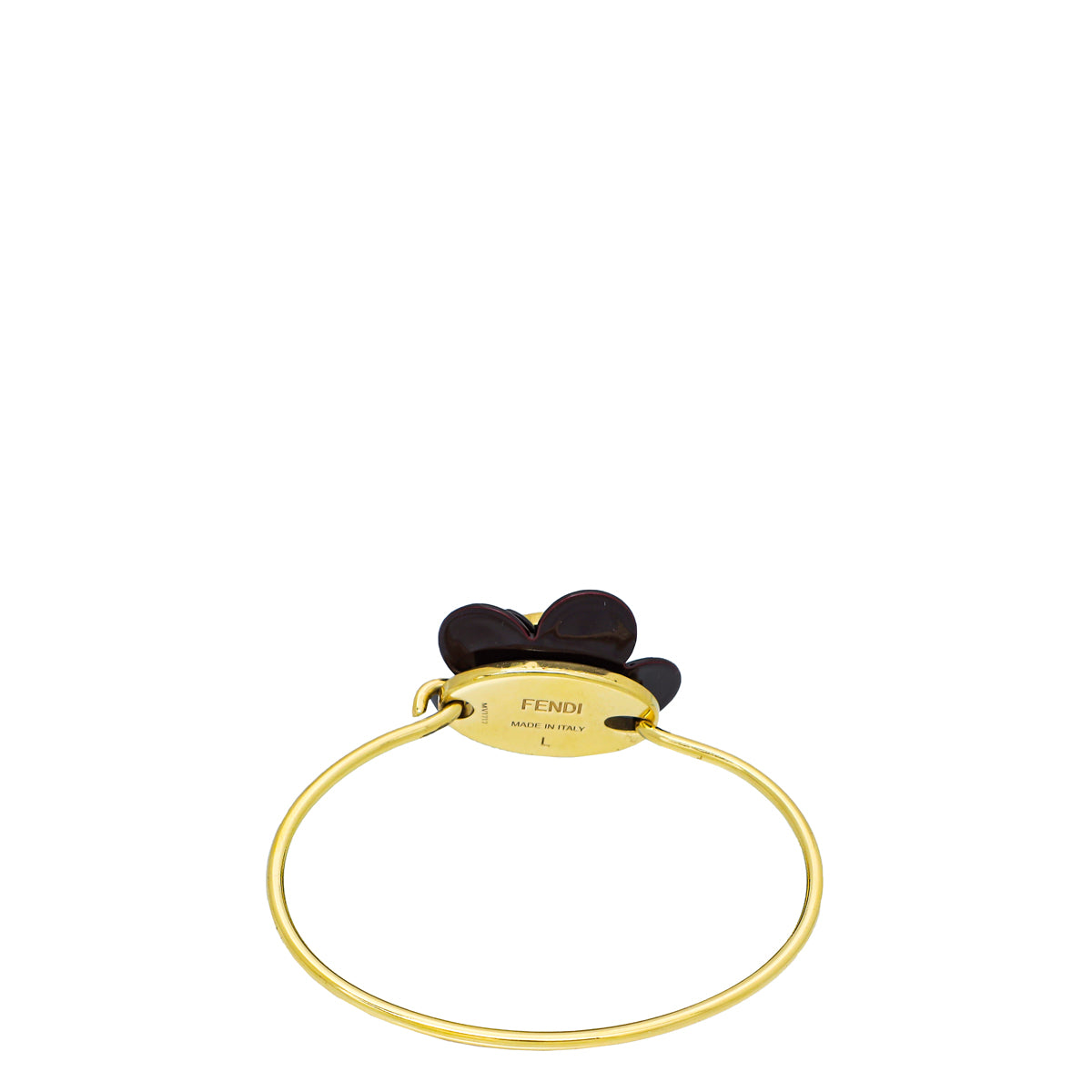 Fendi Burgundy Flower LargeBracelet-Fendi-THE CLOSET
