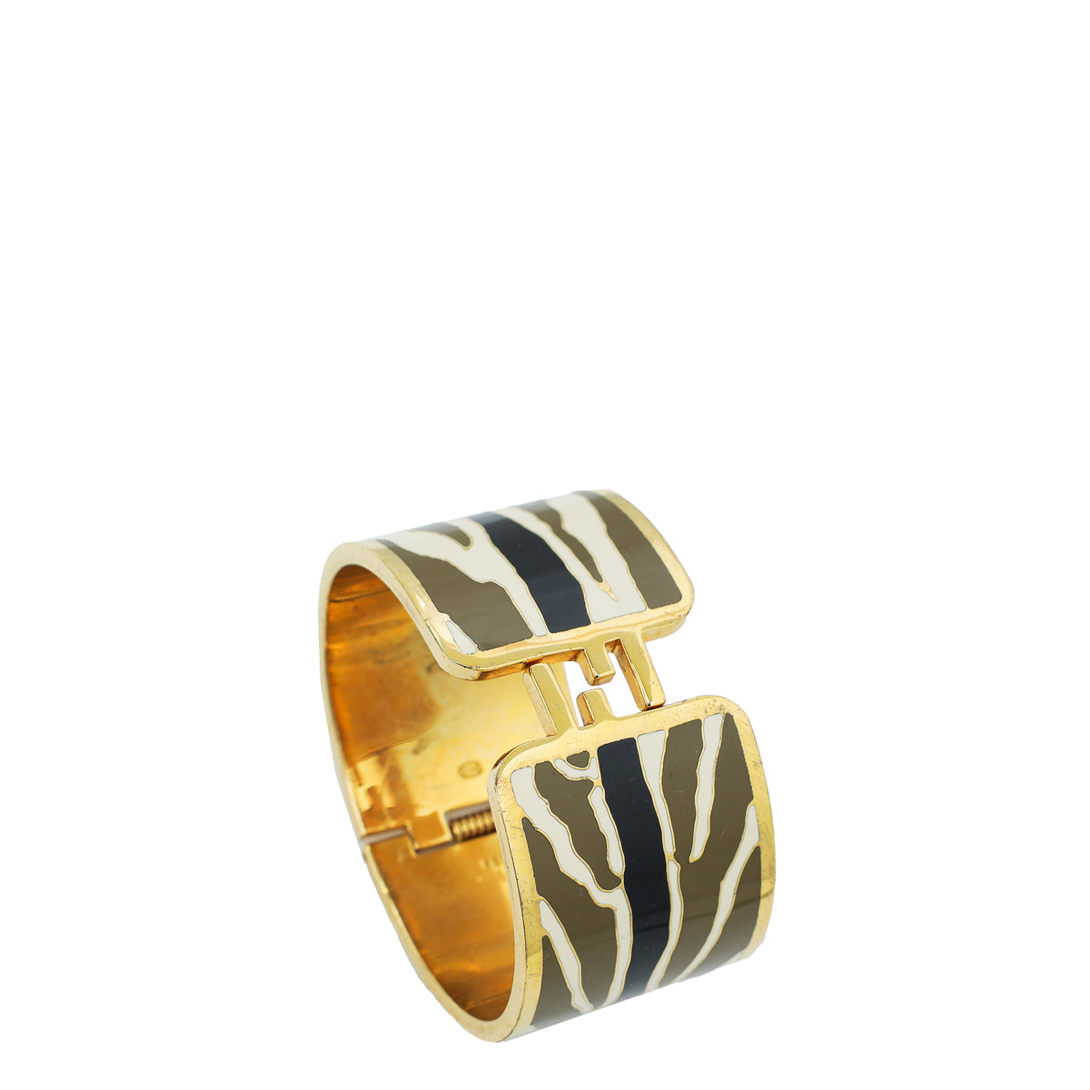 Fendi Tricolor Enamel Fendista Wide Bangle-Fendi-THE CLOSET