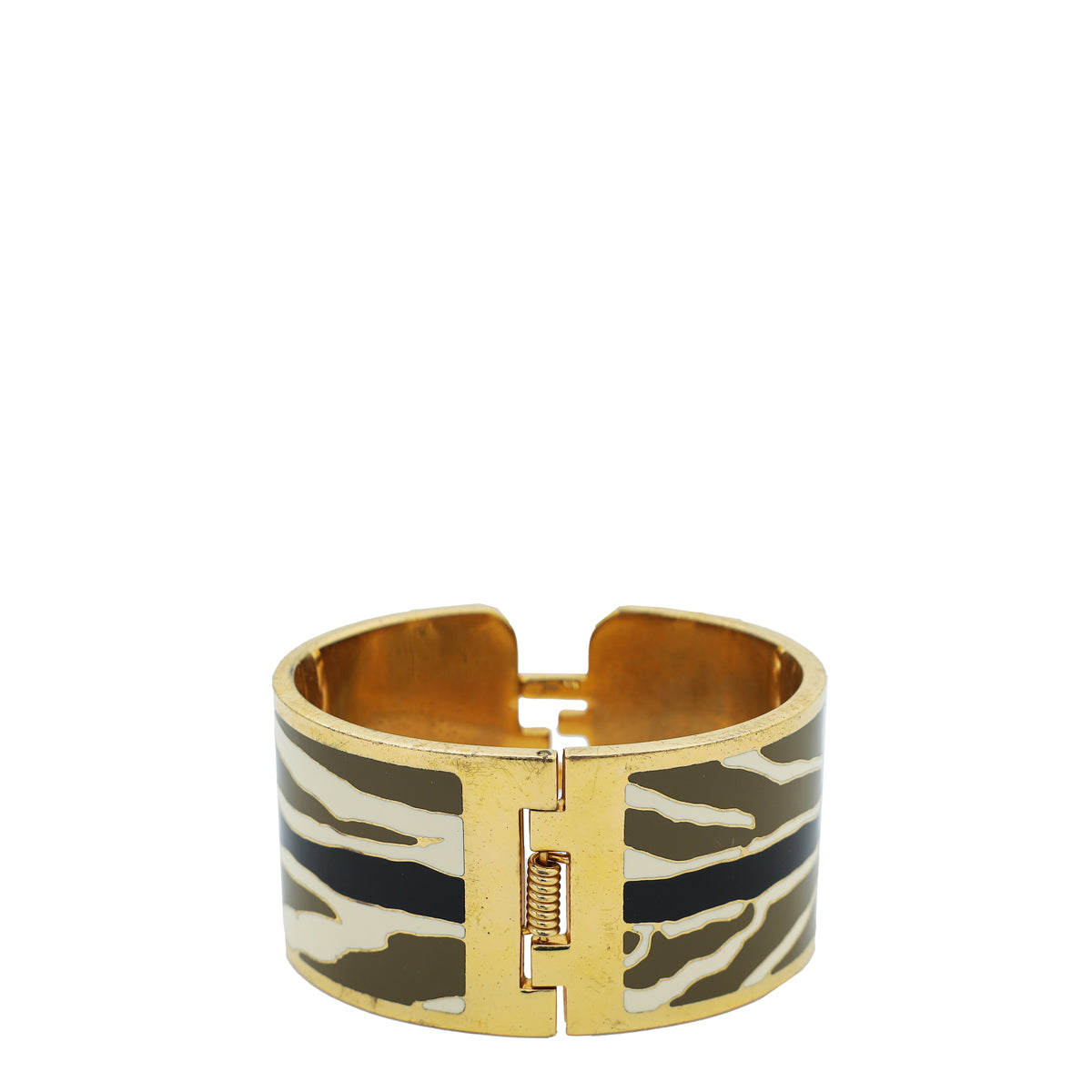 Fendi Tricolor Enamel Fendista Wide Bangle-Fendi-THE CLOSET