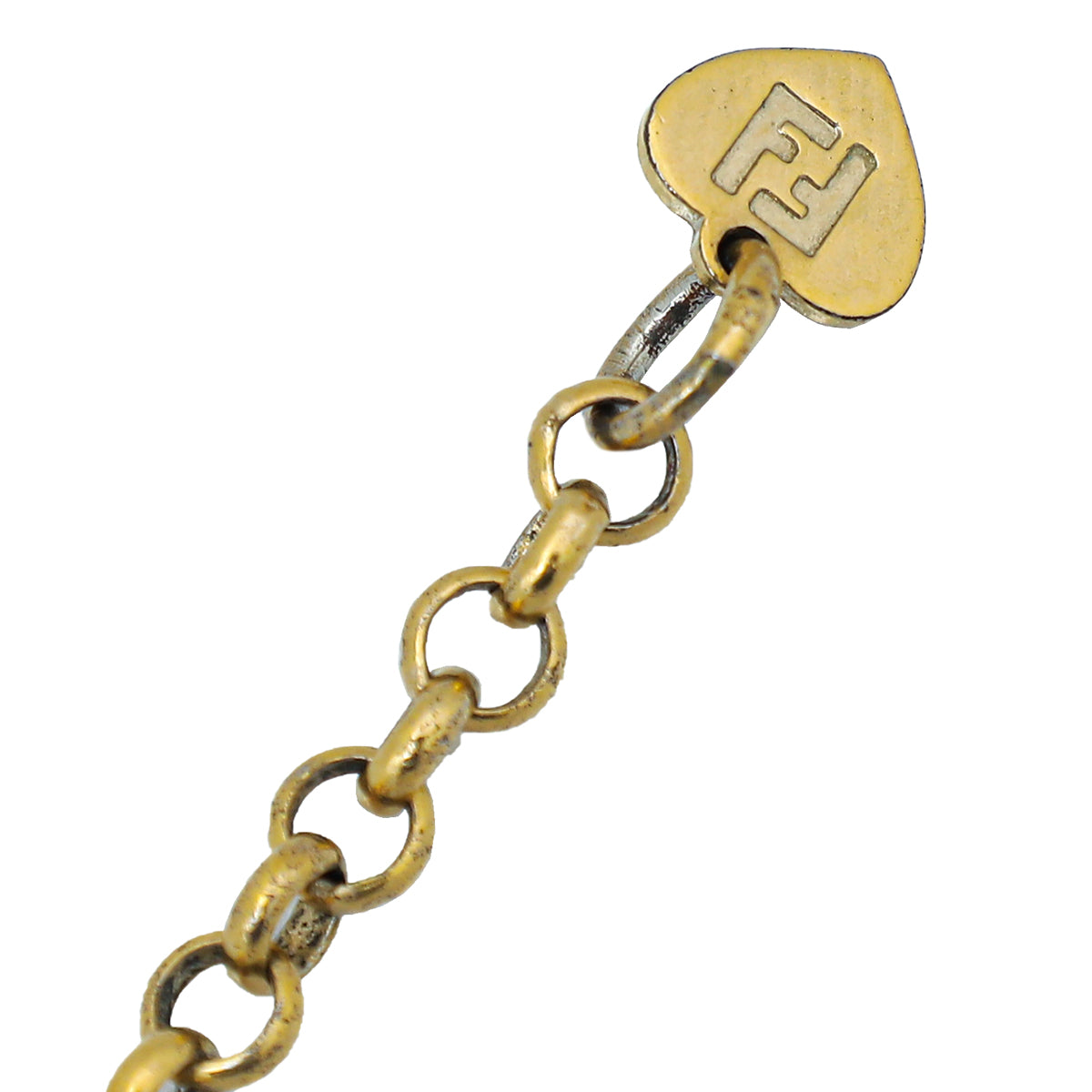 Fendi Gold FF Identification Charm Chain Bracelet-Fendi-THE CLOSET