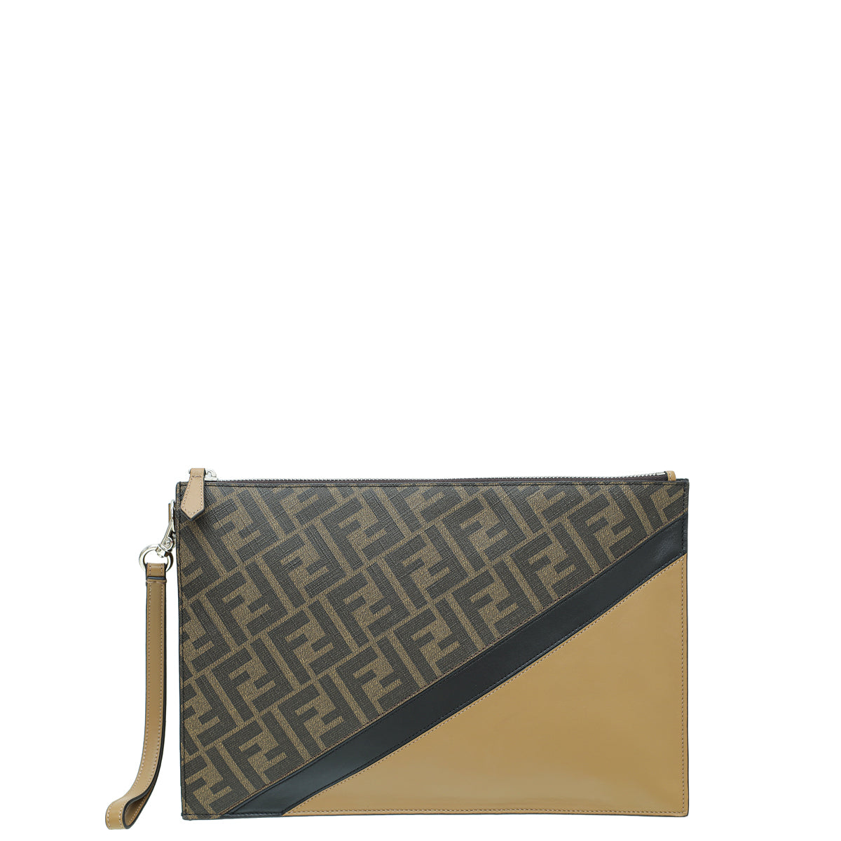 Fendi Tricolor FF Diagonal Flat Pouch-Fendi-THE CLOSET