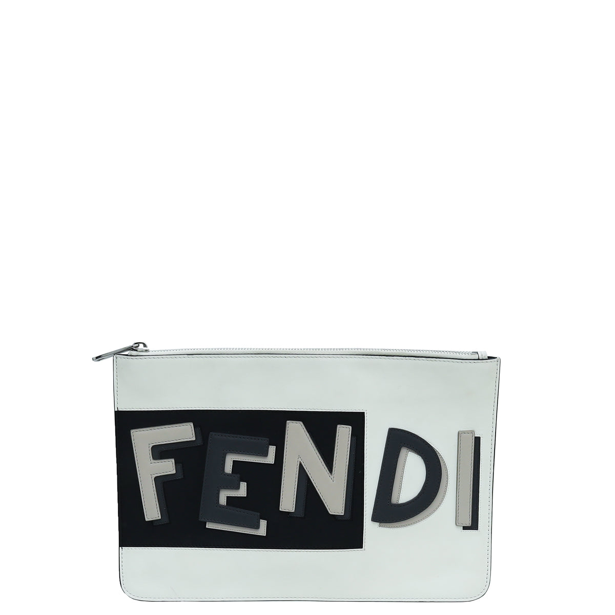 Fendi Tricolor Logo Clutch-Fendi-THE CLOSET