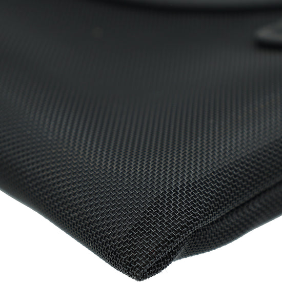 Fendi Black Logo Mesh Wristlet Pouch-Fendi-THE CLOSET