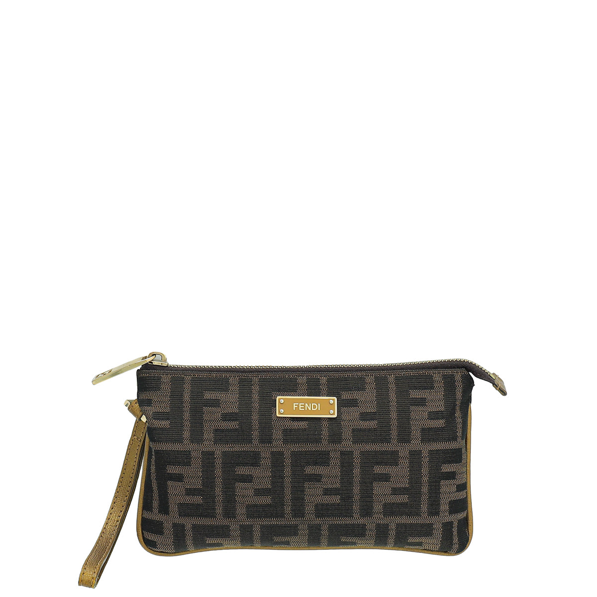 Fendi Bicolor Zucca Wristlet Pochette-Fendi-THE CLOSET
