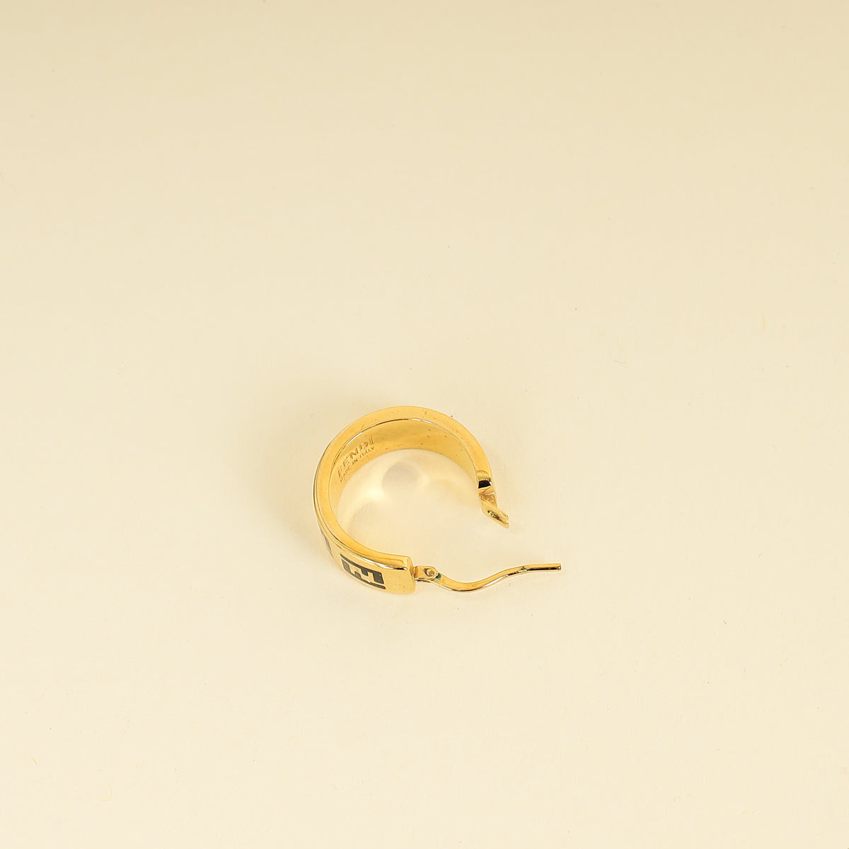 Fendi Black FF Forever Fendi Earrings-Fendi-THE CLOSET