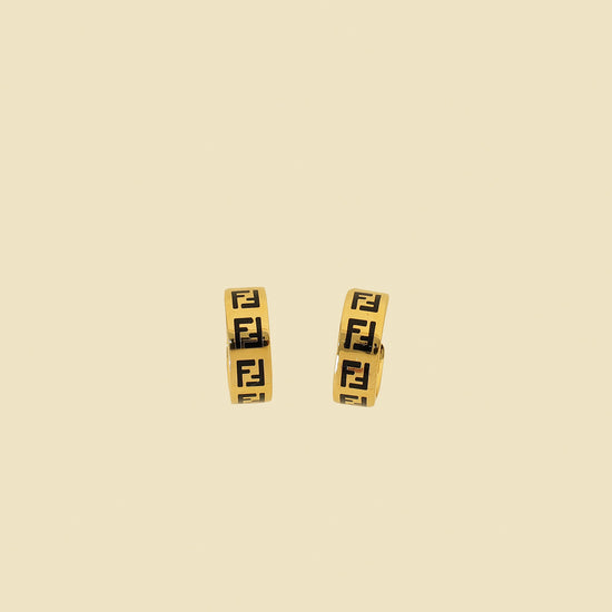 Fendi Black FF Forever Fendi Earrings-Fendi-THE CLOSET