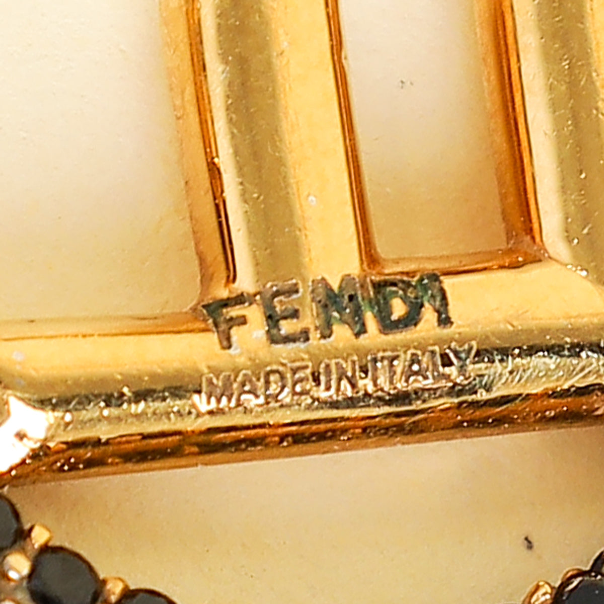 Fendi Gold F is Fendi Crystal Earrings