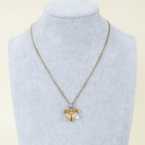 Fendi Bicolor Blossom Pendant Necklace