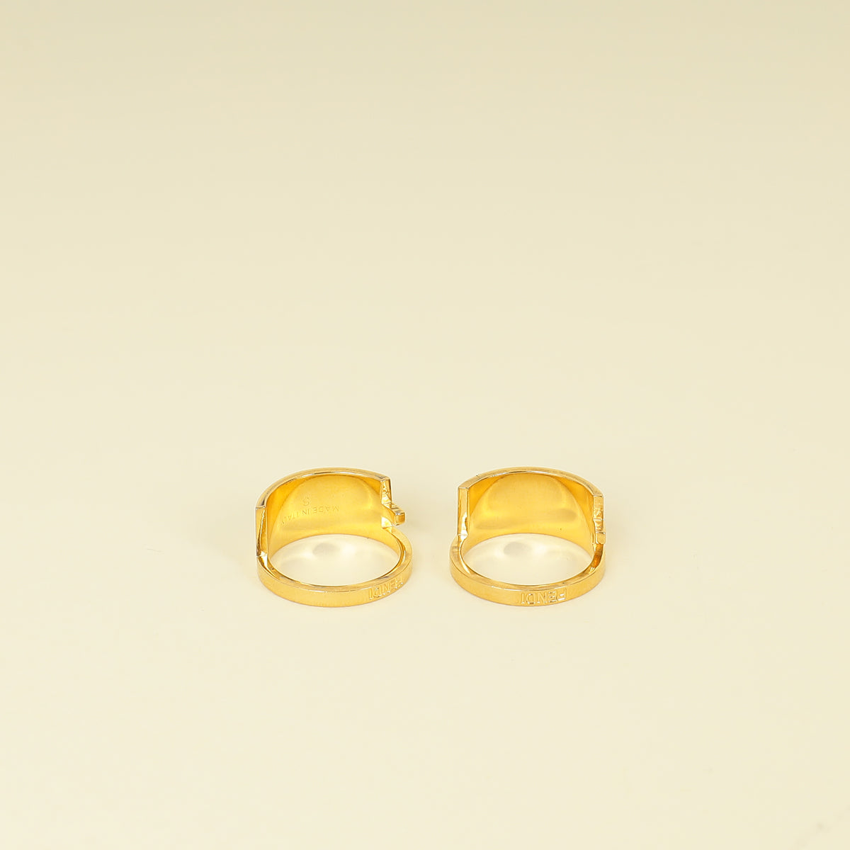 Fendi Bicolor FF Fendista Enamel Ring