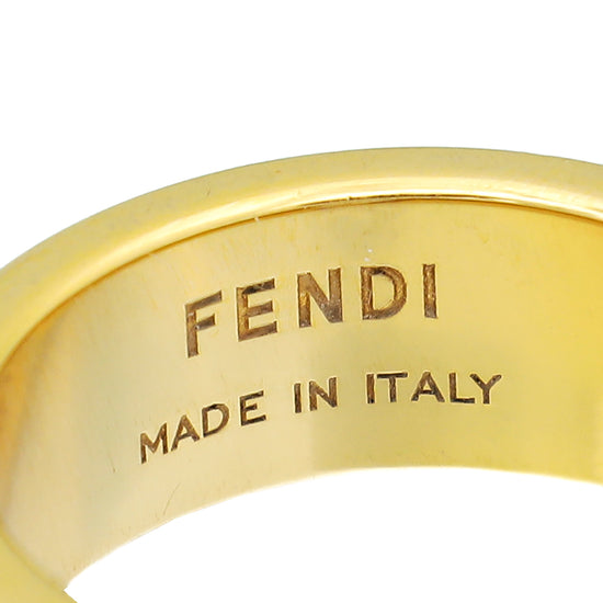 Fendi Gold FF Large Ring