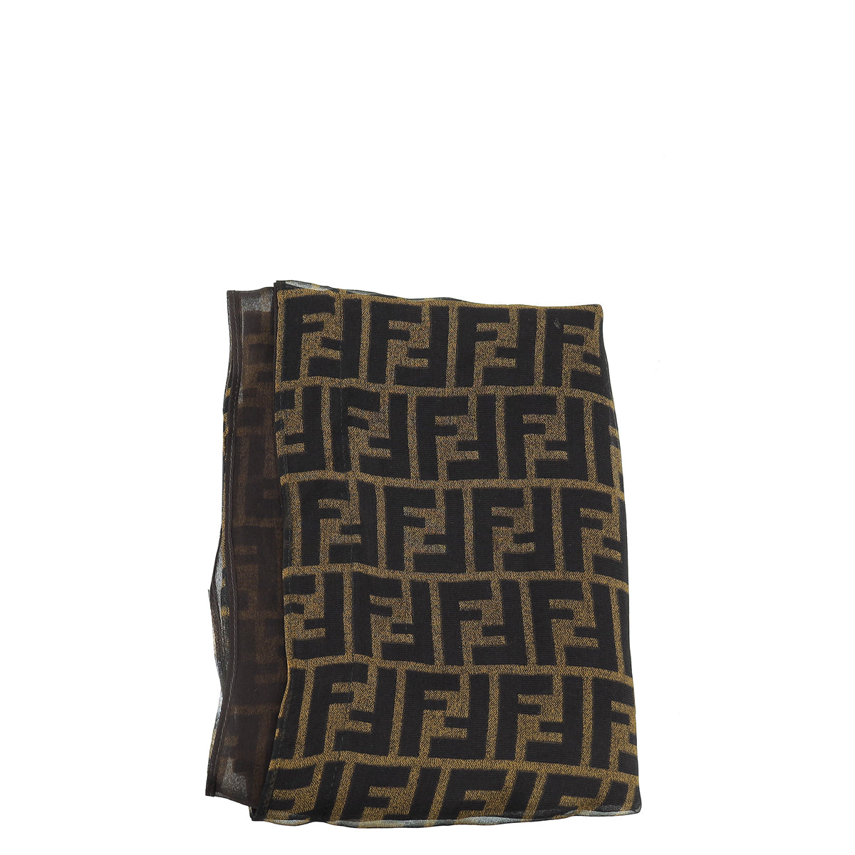 Fendi Tobacco Zucca Double Lined Scarf-Fendi-THE CLOSET