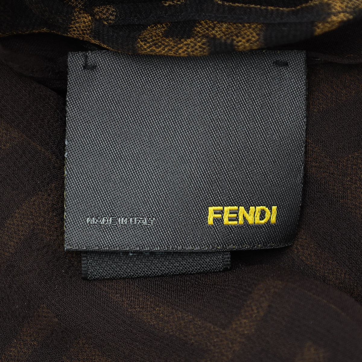 Fendi Tobacco Zucca Double Lined Scarf