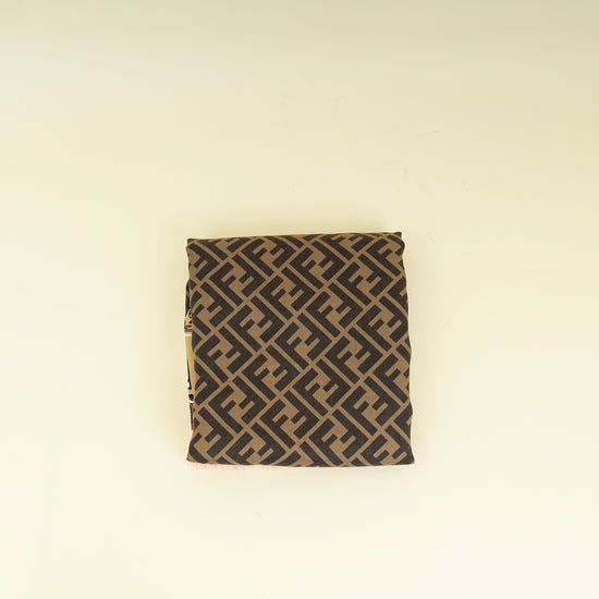 Fendi Brown Multicolor FF Timeless Cashmere Wool and Silk Shawl