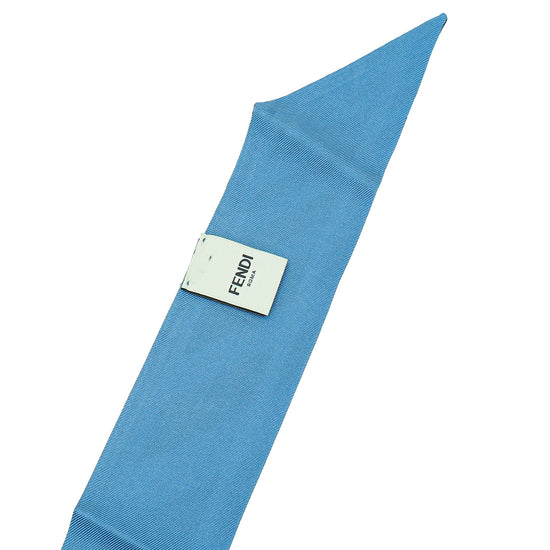 Fendi Blue Multicolour Wrappy Silk Bandeau